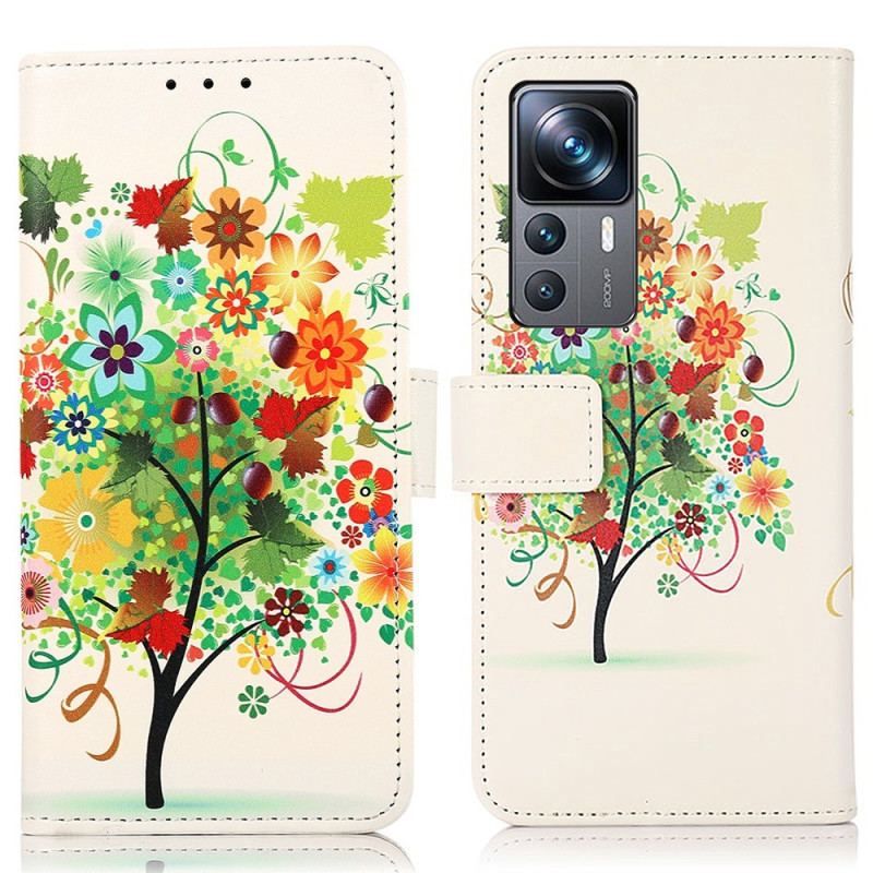 Flip Cover Xiaomi 12T / 12T Pro Blomstrende Træ