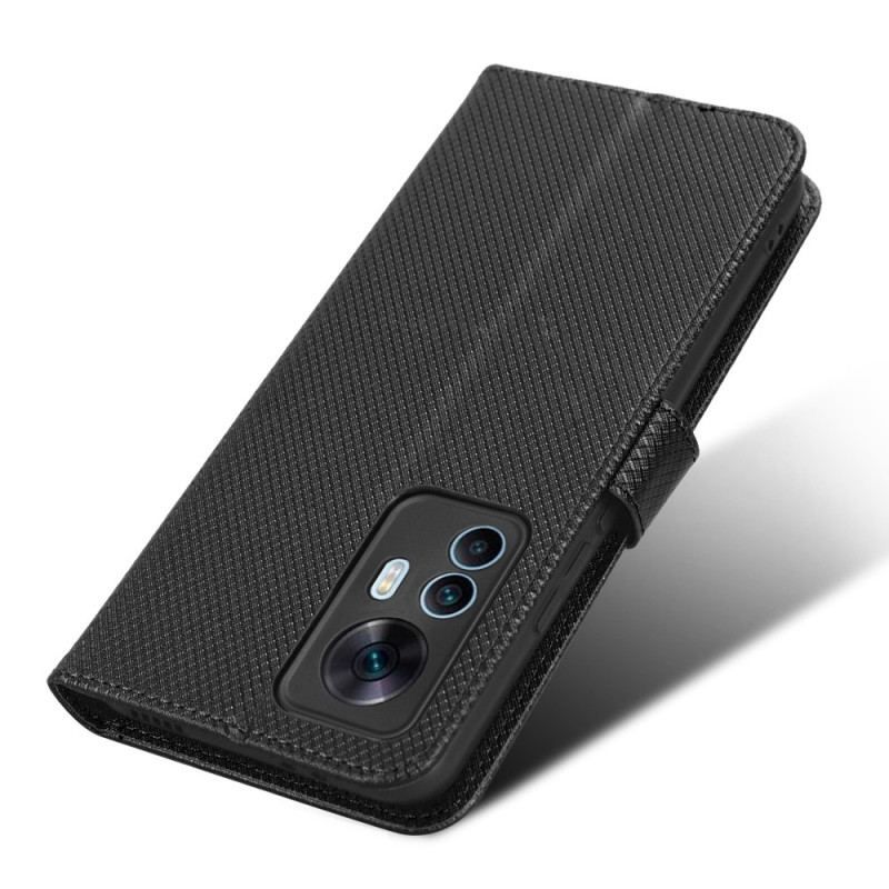 Flip Cover Xiaomi 12T / 12T Pro Med Snor Imiteret Læderrem