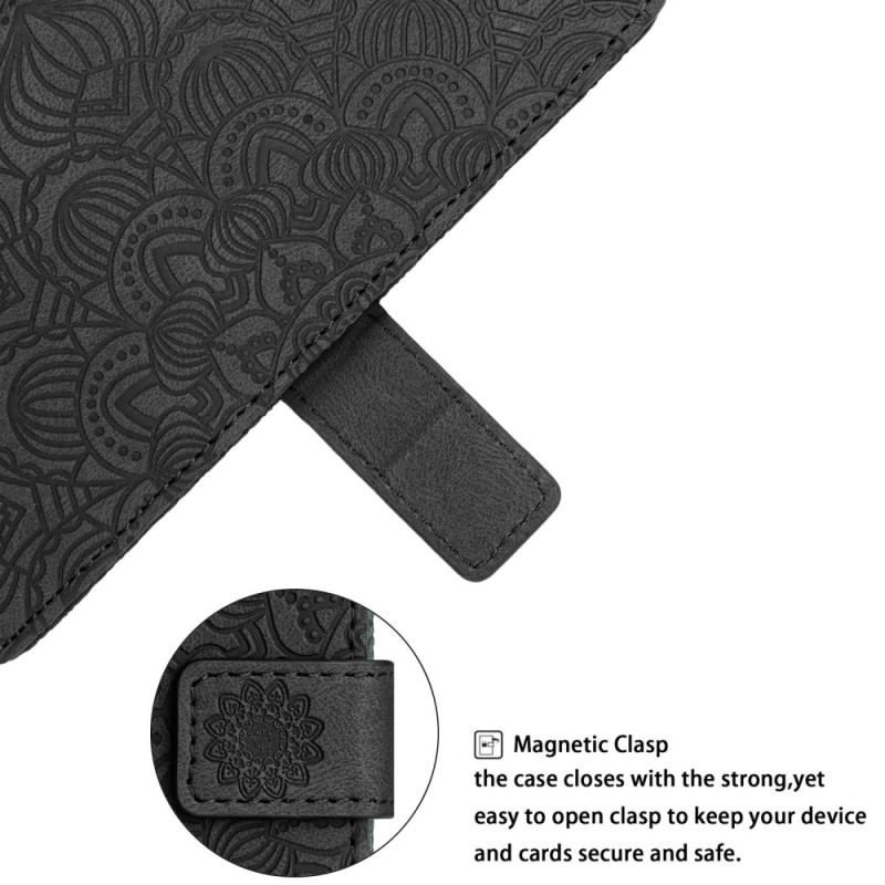 Flip Cover Xiaomi 12T / 12T Pro Med Snor Strappy Barok Mandala