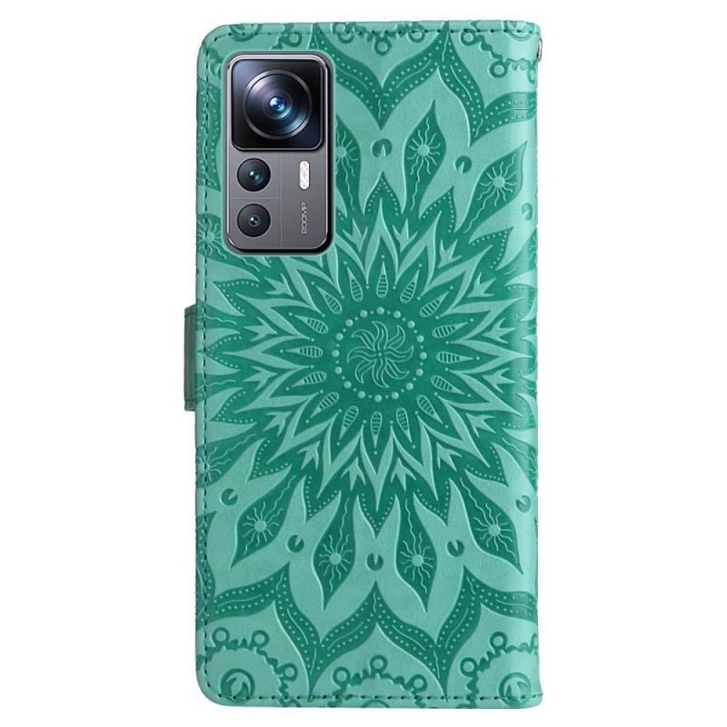 Flip Cover Xiaomi 12T / 12T Pro Med Snor Strappy Mandala