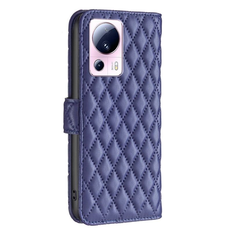 Flip Cover Xiaomi 13 Lite Klassisk Quiltet