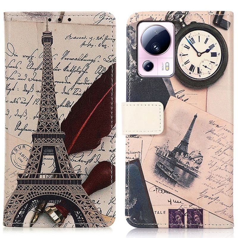 Flip Cover Xiaomi 13 Lite Poetens Eiffeltårn