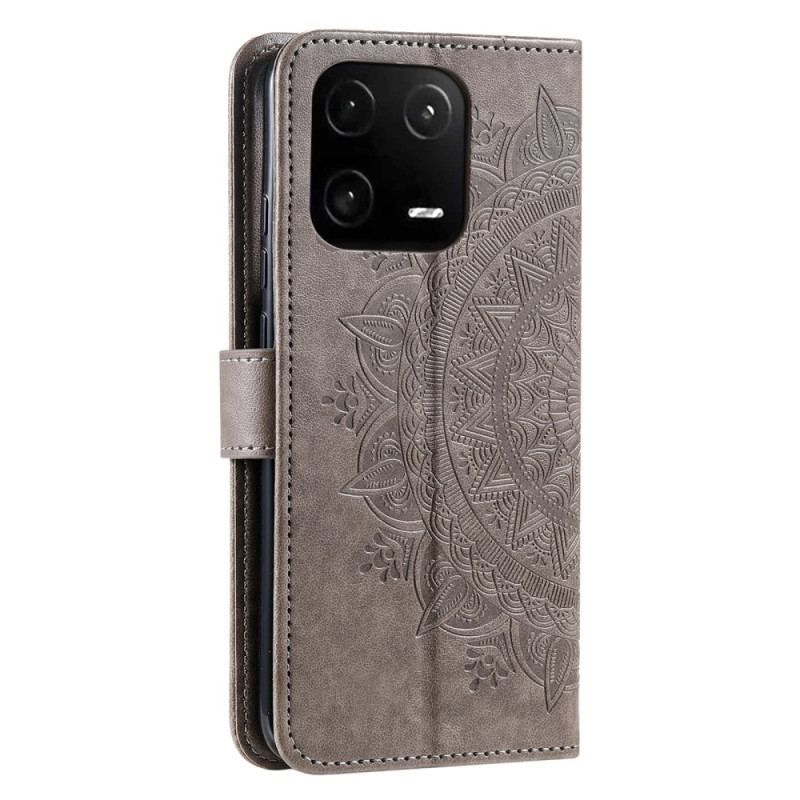 Flip Cover Xiaomi 13 Mandala Sun Med Snor