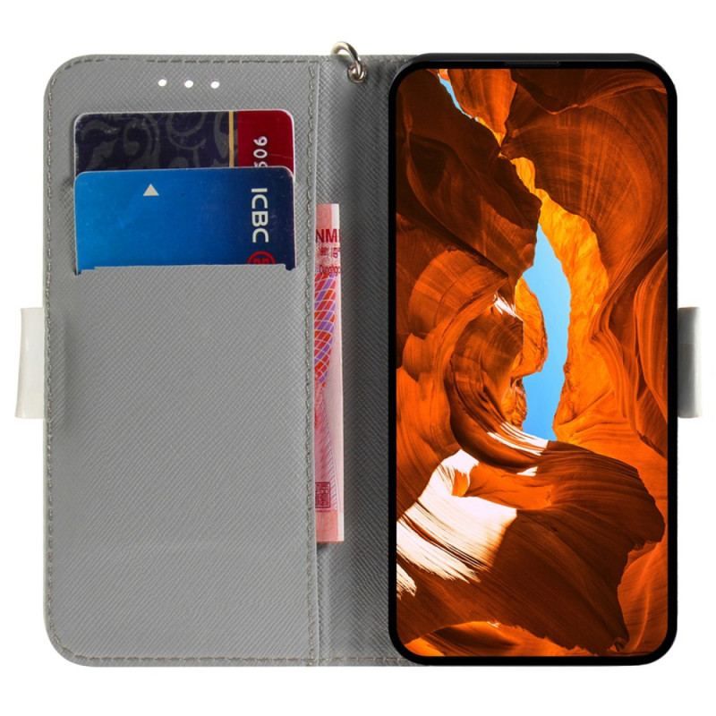 Flip Cover Xiaomi 13 Med Snor Thong Grafisk Kat