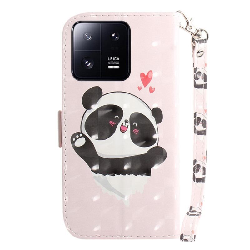 Flip Cover Xiaomi 13 Pro Med Snor Panda Love Med Snor