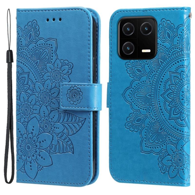 Flip Cover Xiaomi 13 Pro Med Snor Strappy Mandala