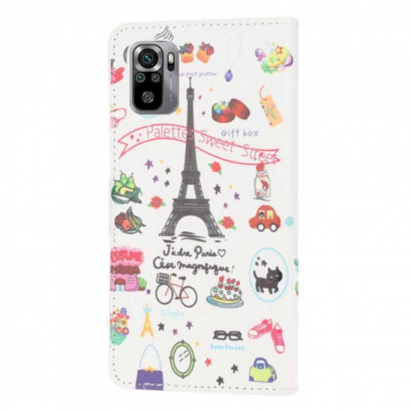 Flip Cover Xiaomi Redmi Note 10 / 10S Jeg Elsker Paris