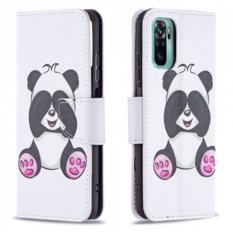 Flip Cover Xiaomi Redmi Note 10 / 10S Panda Sjov