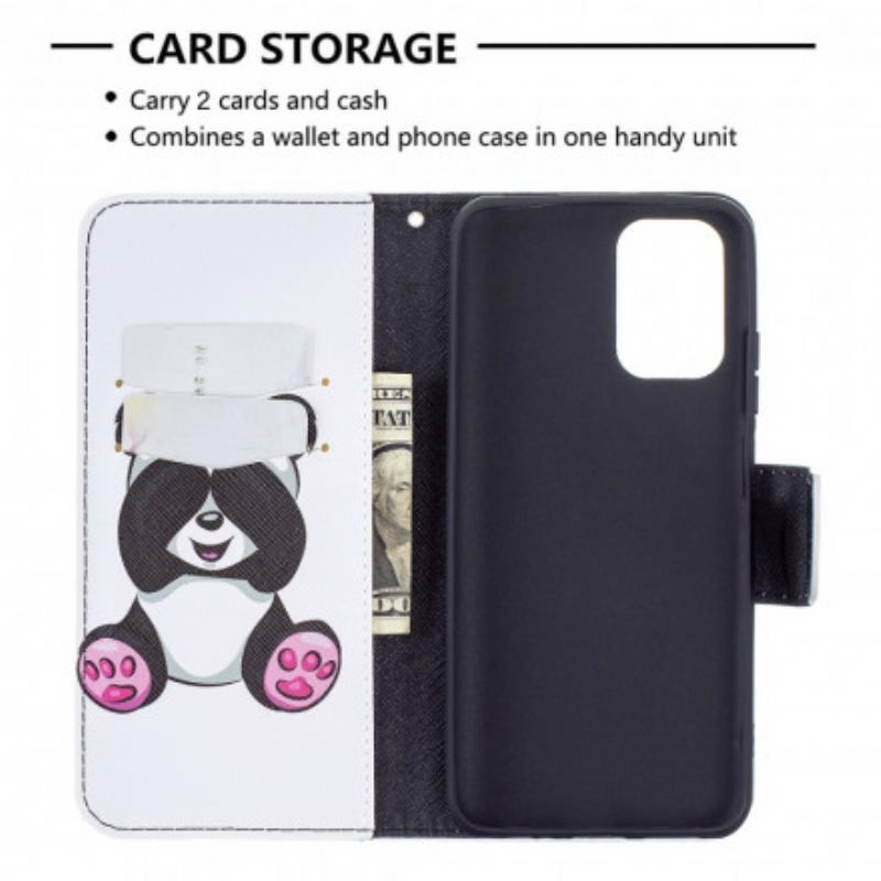 Flip Cover Xiaomi Redmi Note 10 / 10S Panda Sjov