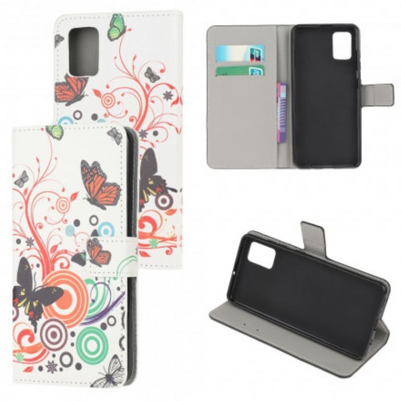 Flip Cover Xiaomi Redmi Note 10 / 10S Sommerfugle Og Blomster