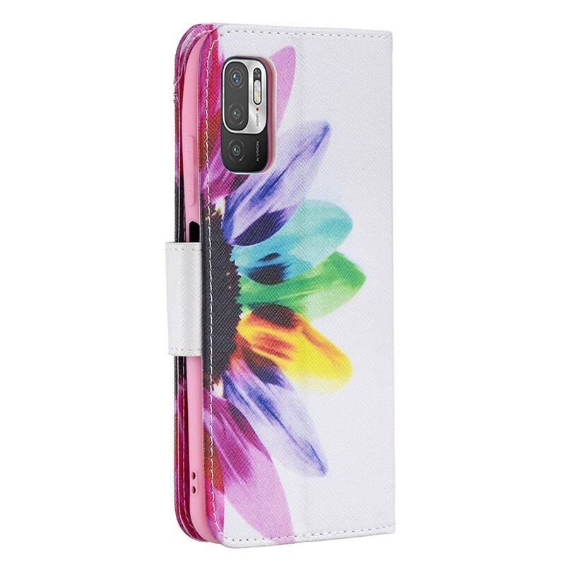 Flip Cover Xiaomi Redmi Note 10 5G Akvarel Blomst