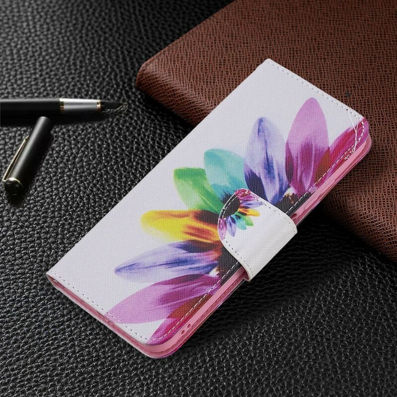 Flip Cover Xiaomi Redmi Note 10 5G Akvarel Blomst