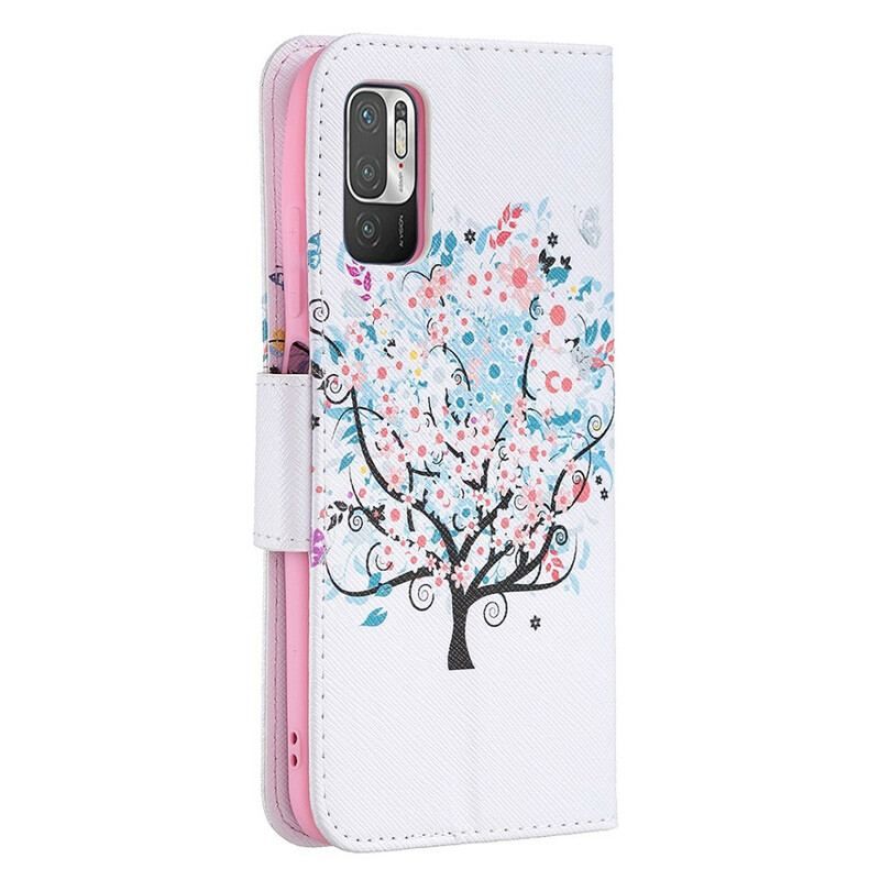 Flip Cover Xiaomi Redmi Note 10 5G Blomstret Træ