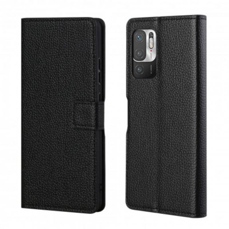 Flip Cover Xiaomi Redmi Note 10 5G Enkelt Litchi