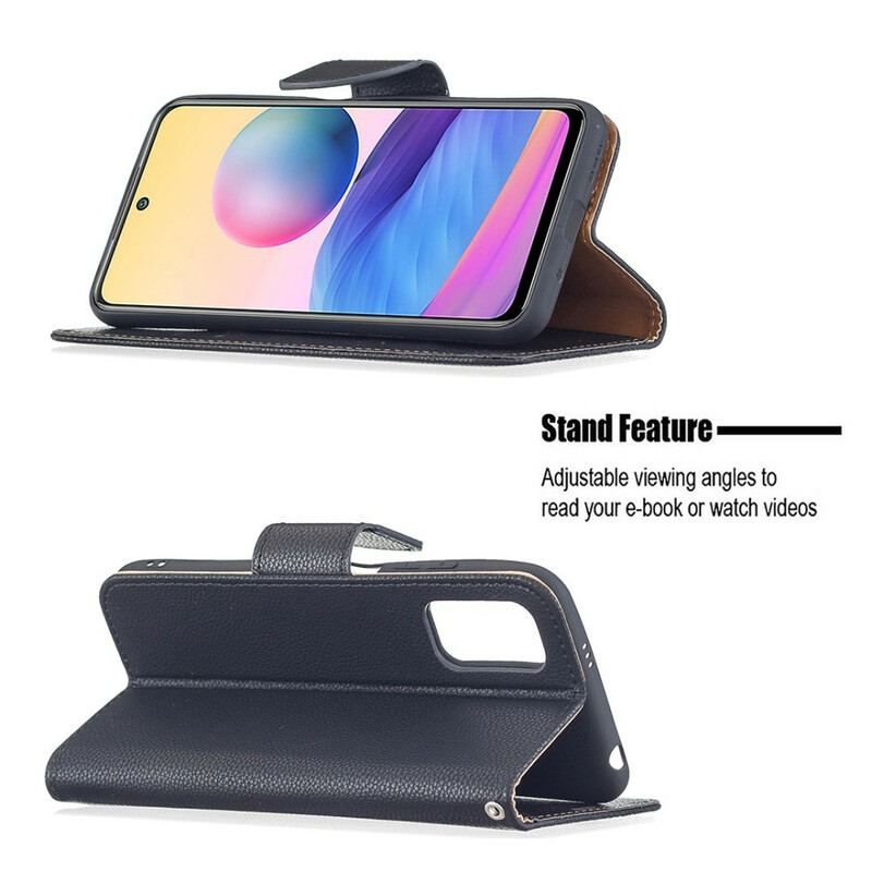 Flip Cover Xiaomi Redmi Note 10 5G Læder Cover Litchi Rabat Oblique