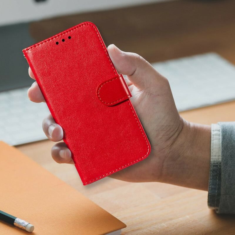 Flip Cover Xiaomi Redmi Note 10 5G Læderdesign Med Rem