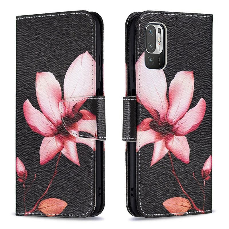 Flip Cover Xiaomi Redmi Note 10 5G Lyserød Blomst