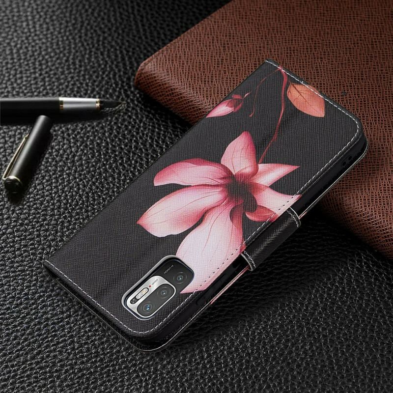 Flip Cover Xiaomi Redmi Note 10 5G Lyserød Blomst