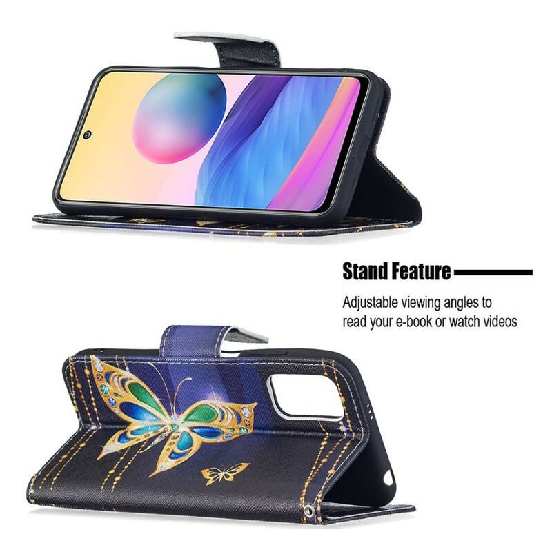 Flip Cover Xiaomi Redmi Note 10 5G Magisk Sommerfugl