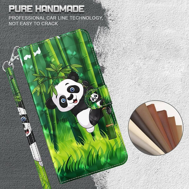 Flip Cover Xiaomi Redmi Note 10 5G Panda Og Bambus