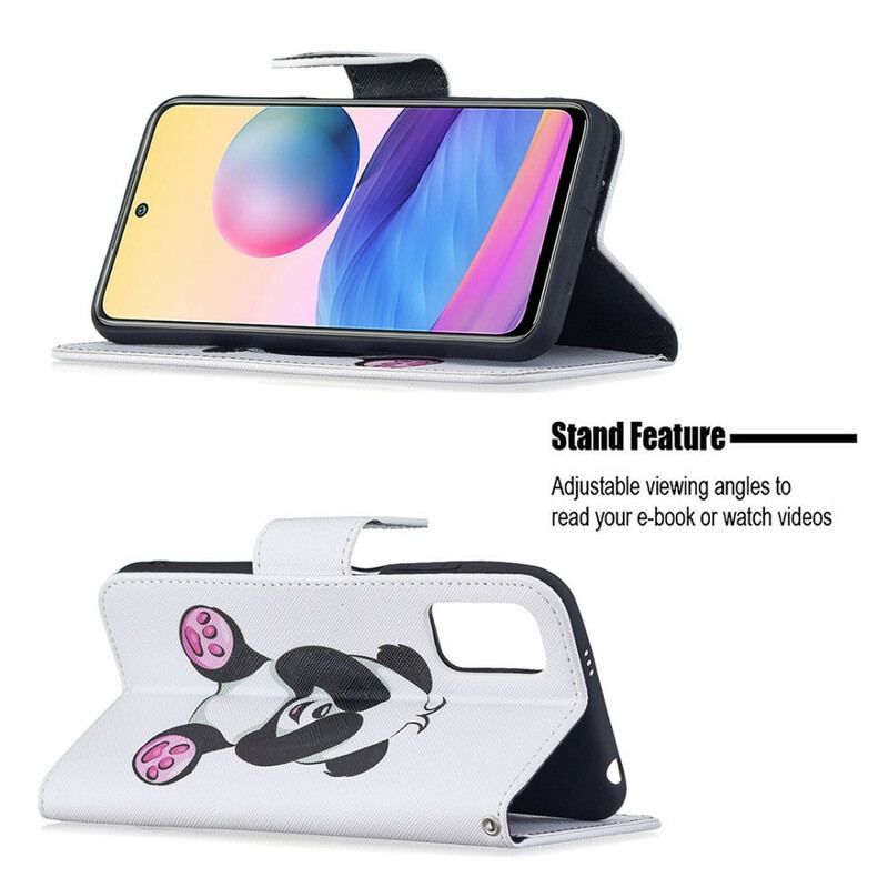 Flip Cover Xiaomi Redmi Note 10 5G Panda Sjov