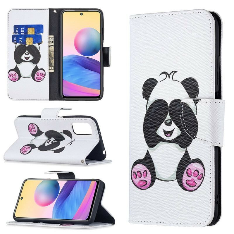 Flip Cover Xiaomi Redmi Note 10 5G Panda Sjov