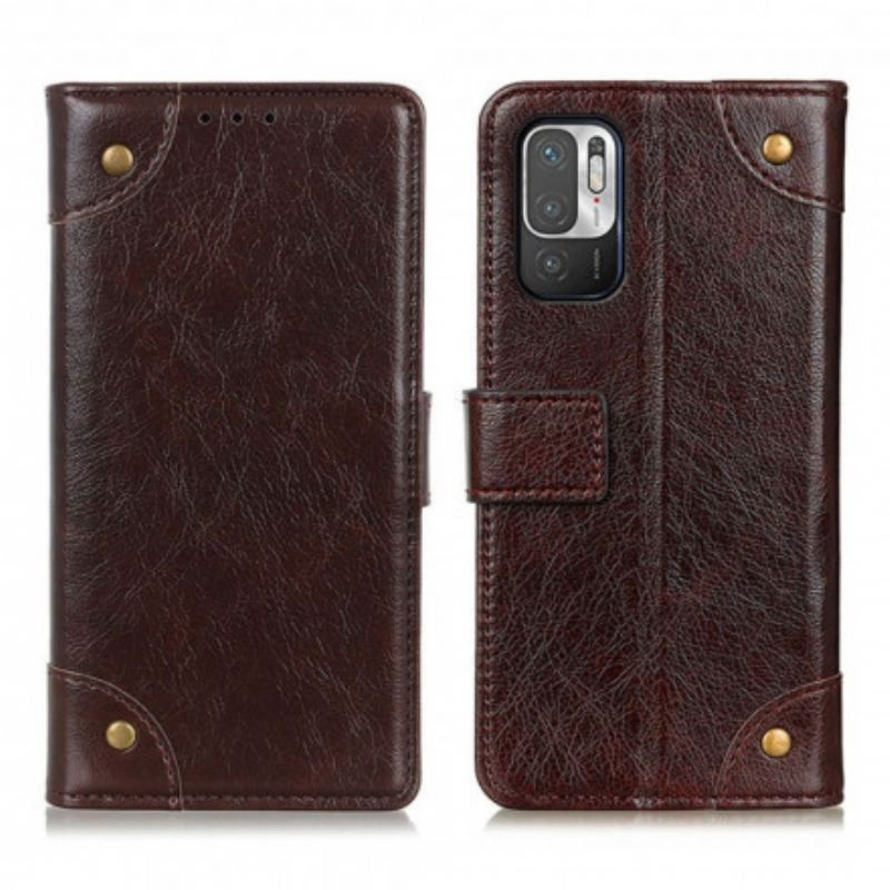 Flip Cover Xiaomi Redmi Note 10 5G Style Nappa Læder Vintage Nitter