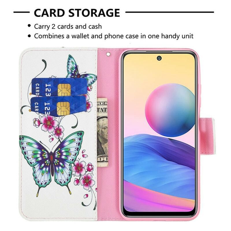 Flip Cover Xiaomi Redmi Note 10 5G Vidunderlige Sommerfugle