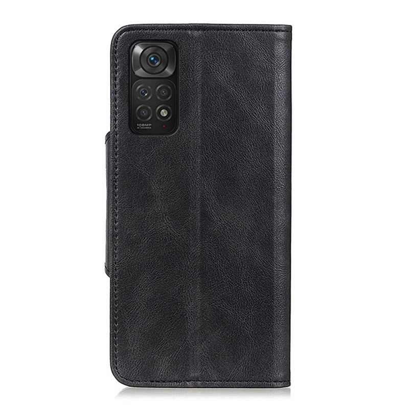 Flip Cover Xiaomi Redmi Note 11 / 11S Imiteret Læder Knap