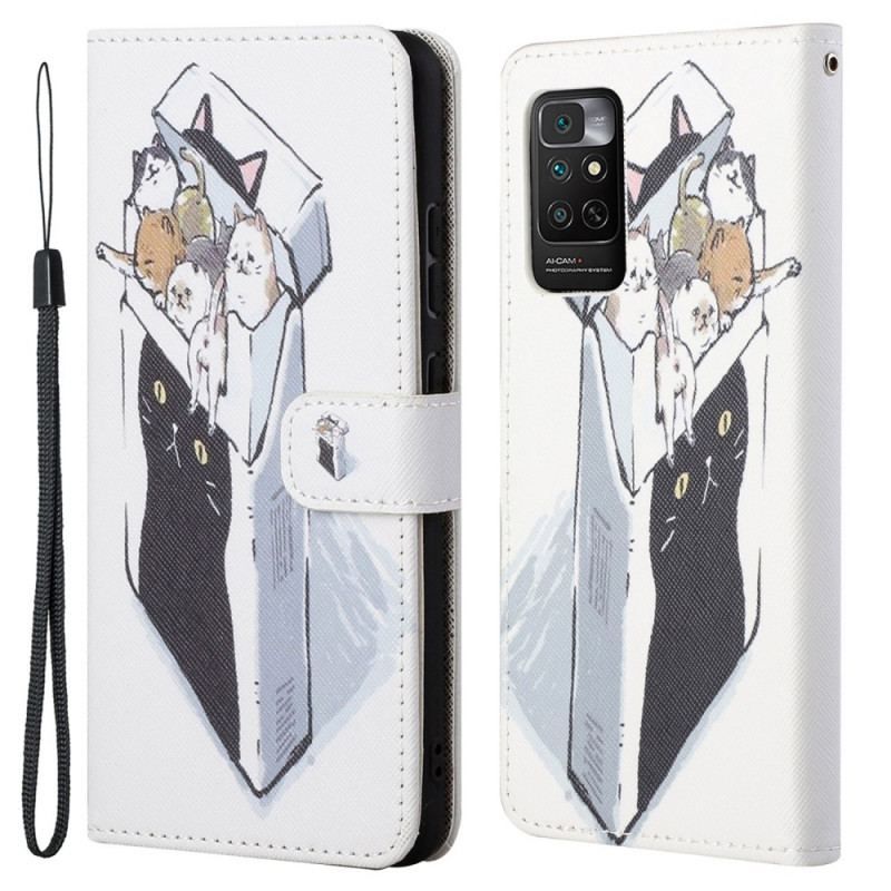 Flip Cover Xiaomi Redmi Note 11 / 11S Med Snor Levering Thong Cats