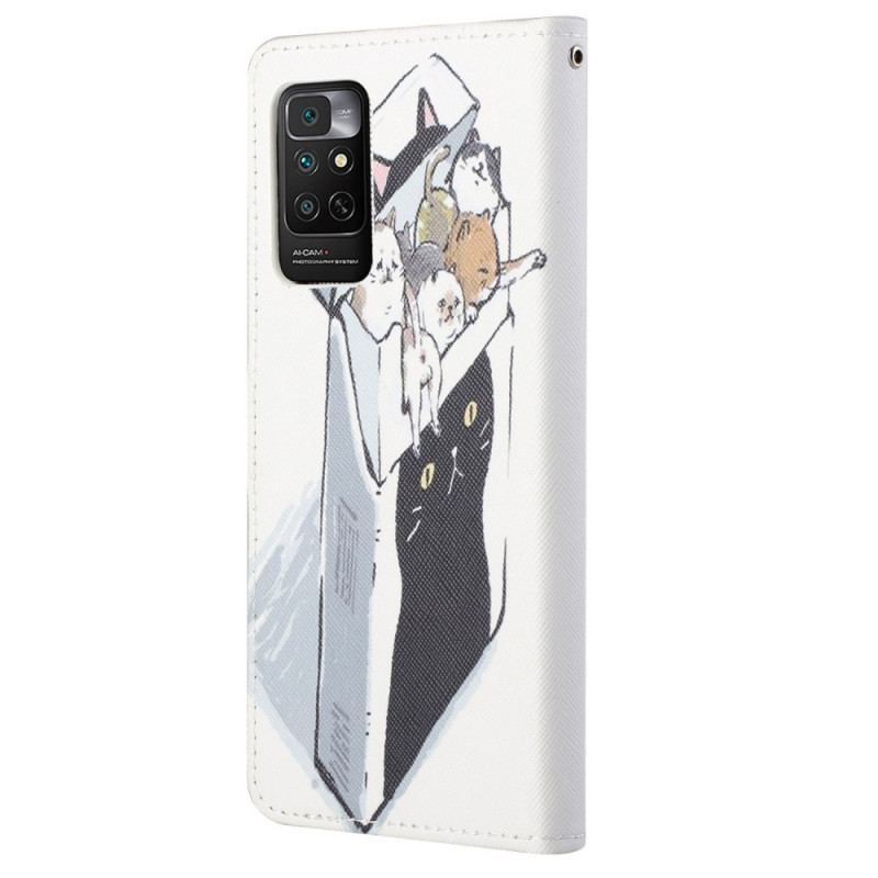 Flip Cover Xiaomi Redmi Note 11 / 11S Med Snor Levering Thong Cats