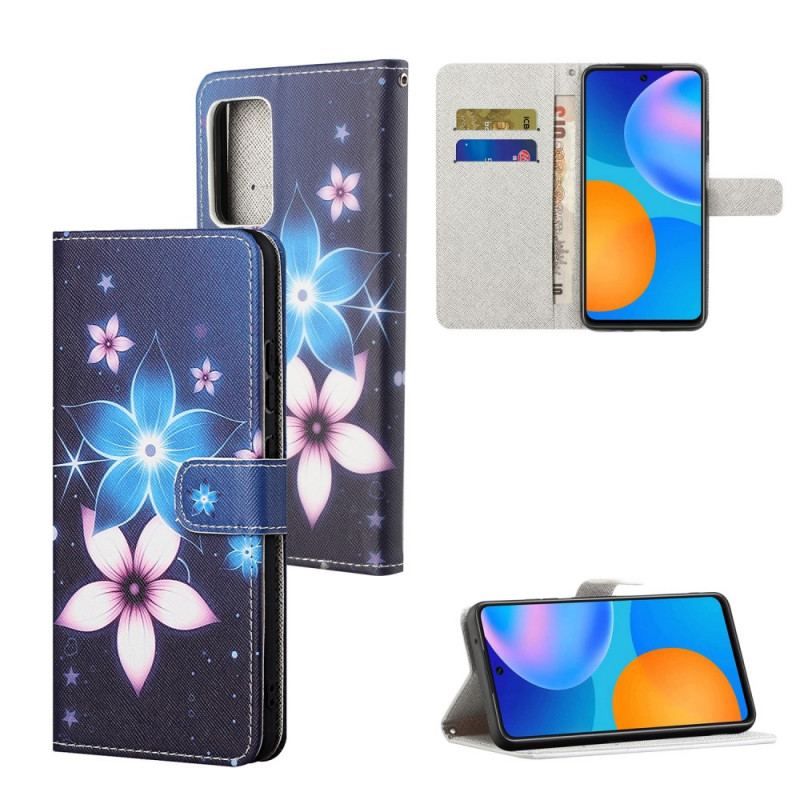 Flip Cover Xiaomi Redmi Note 11 / 11S Med Snor Lunar Strap Blomster