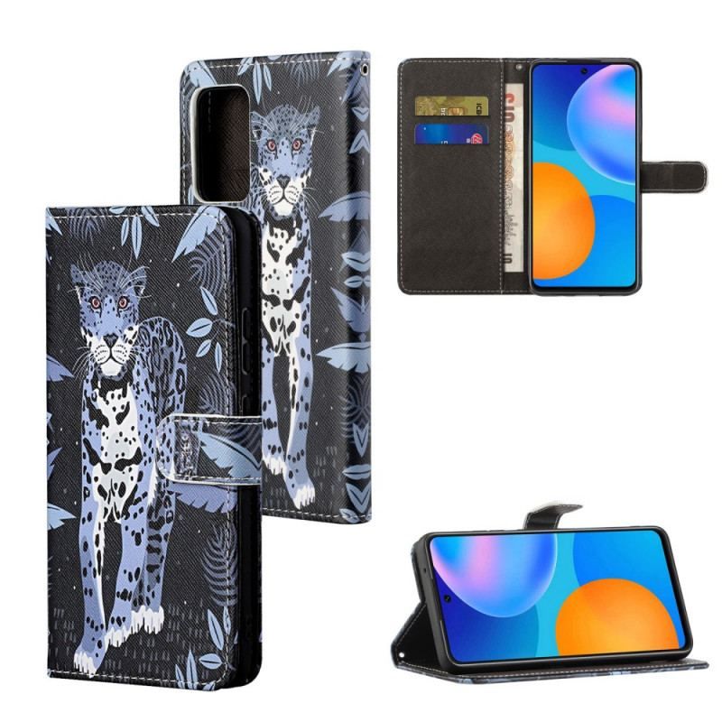 Flip Cover Xiaomi Redmi Note 11 / 11S Med Snor Strappy Leopard