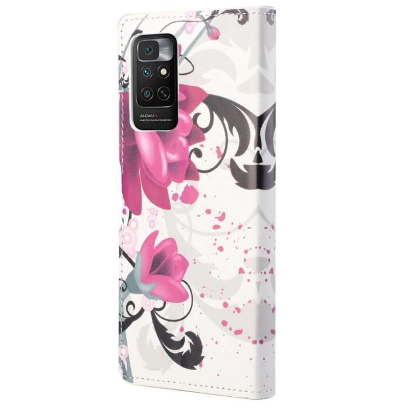 Flip Cover Xiaomi Redmi Note 11 / 11S Tropiske Blomster