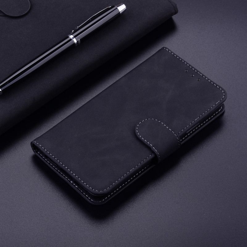 Flip Cover Xiaomi Redmi Note 12 4G Almindeligt Imiteret Læder