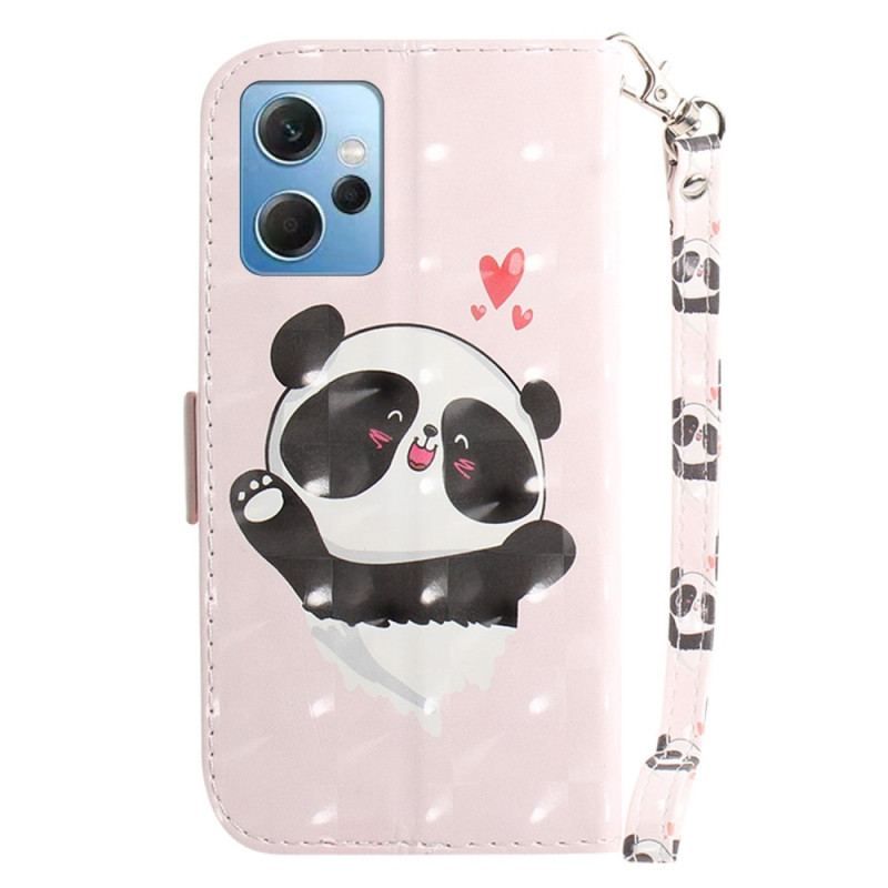 Flip Cover Xiaomi Redmi Note 12 4G Med Snor Panda Love Med Snor