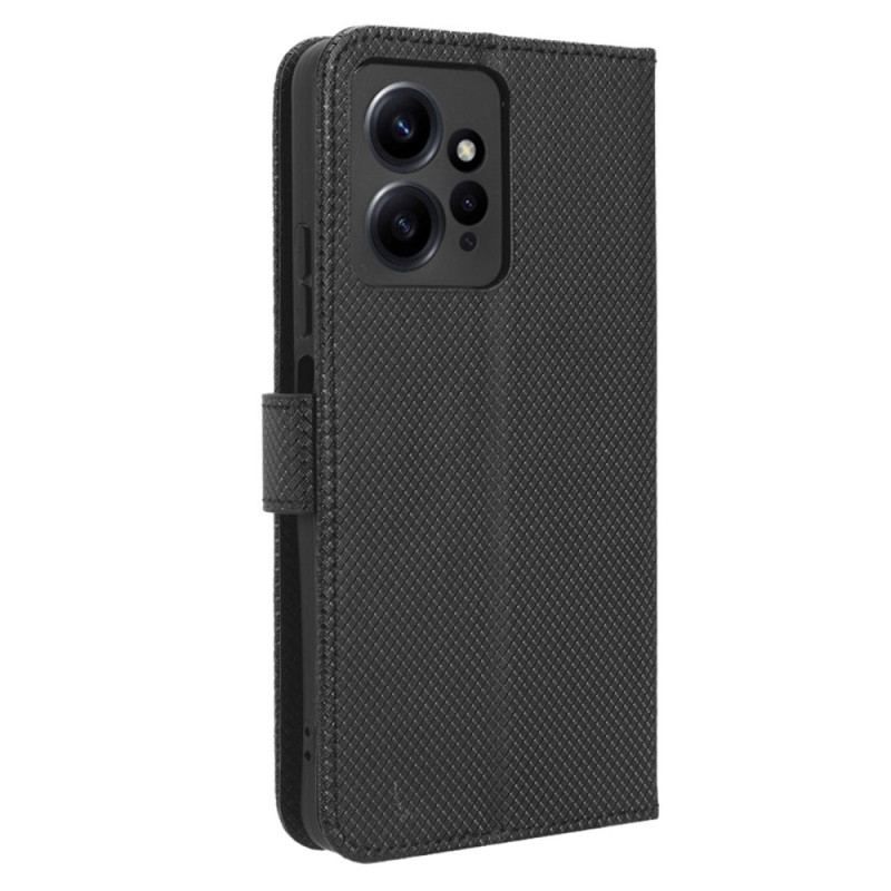 Flip Cover Xiaomi Redmi Note 12 4G Med Snor Stilfuldt Strappy Imiteret Læder