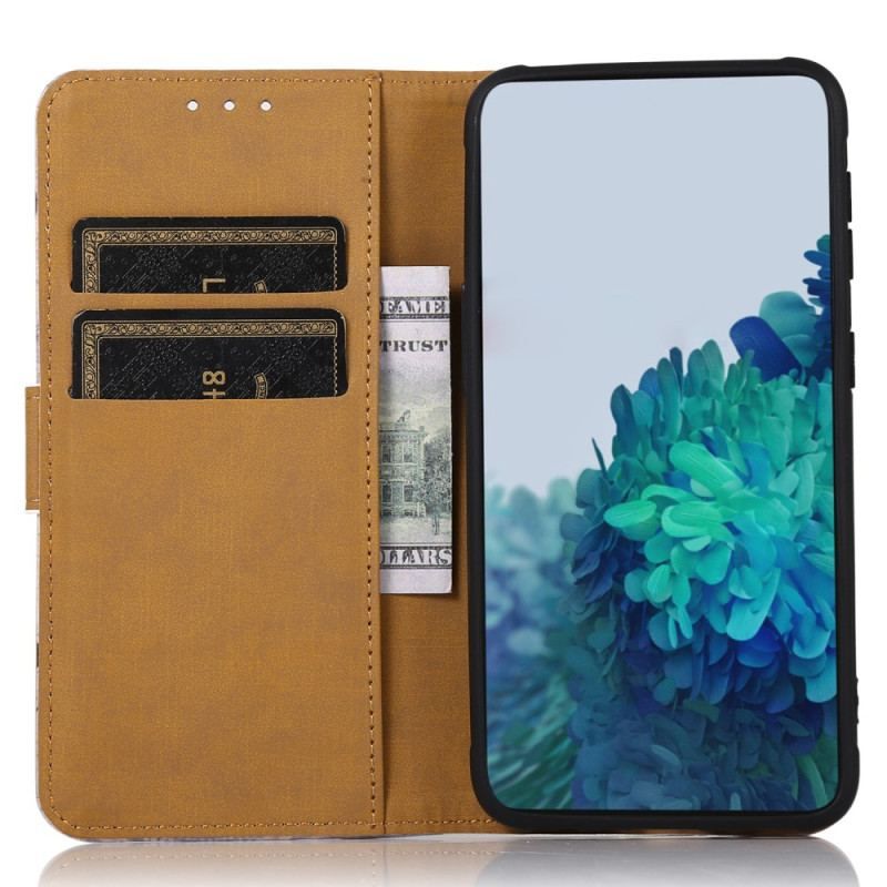 Flip Cover Xiaomi Redmi Note 12 4G Træ Med Farverigt Løv