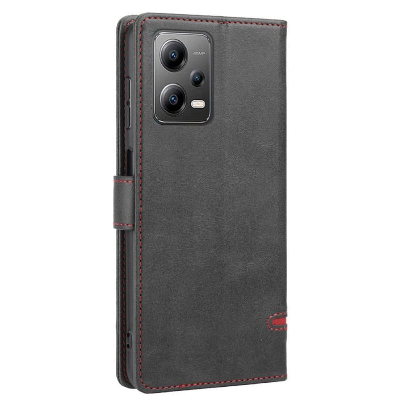 Flip Cover Xiaomi Redmi Note 12 5G Line Læder Effekt