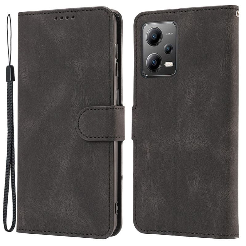 Flip Cover Xiaomi Redmi Note 12 5G Med Snor Retro Strappy