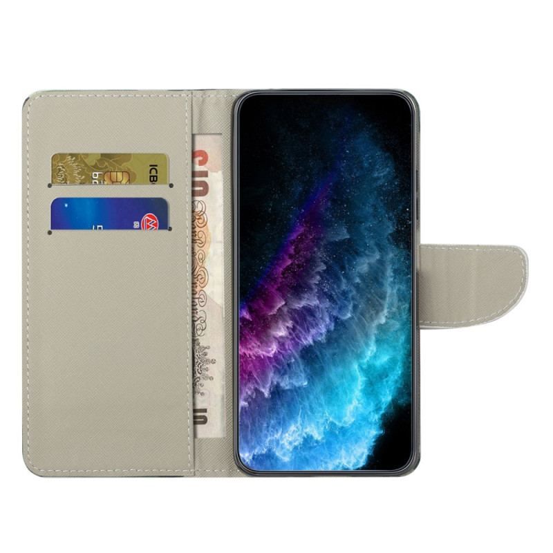 Flip Cover Xiaomi Redmi Note 12 5G Med Snor Sublime Sommerfugle Med Rem