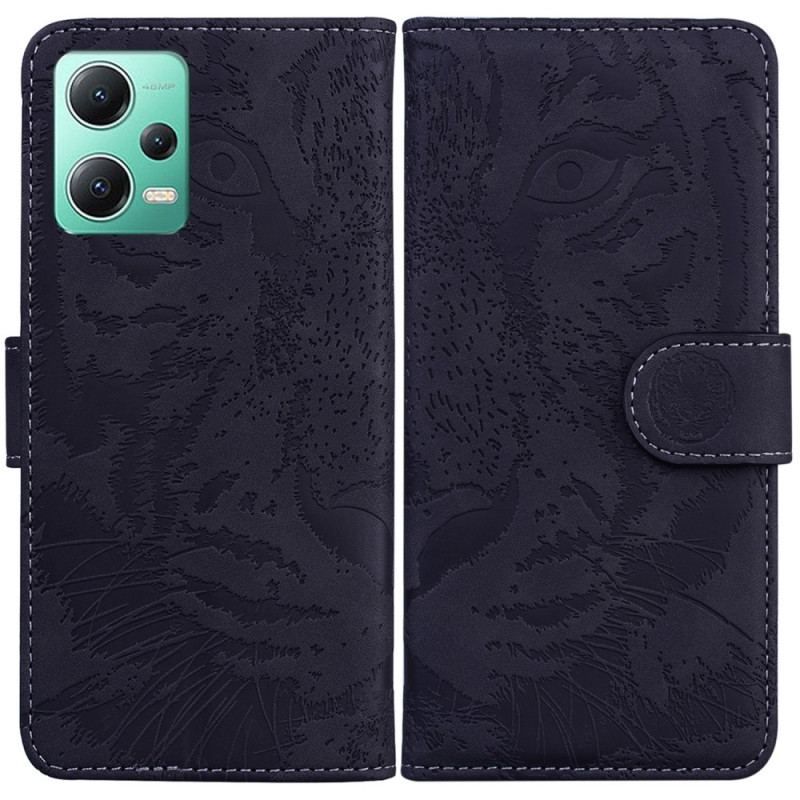 Flip Cover Xiaomi Redmi Note 12 5G Tiger Fodaftryk