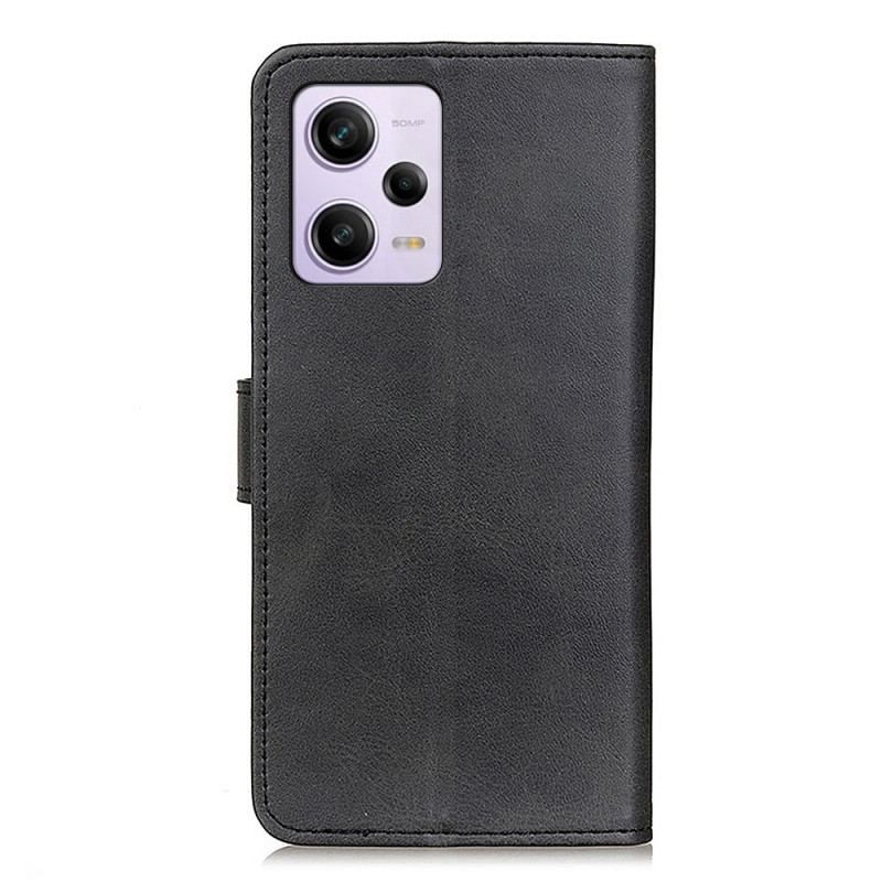 Flip Cover Xiaomi Redmi Note 12 Pro Mat Imiteret Læder