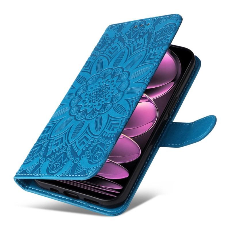 Flip Cover Xiaomi Redmi Note 12 Pro Plus Med Snor Mandala Dekoration Med Rem