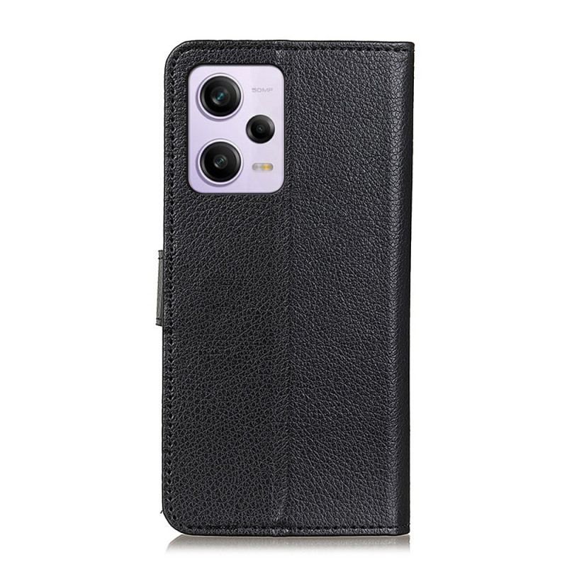 Flip Cover Xiaomi Redmi Note 12 Pro Plus Traditionelt Imiteret Læder