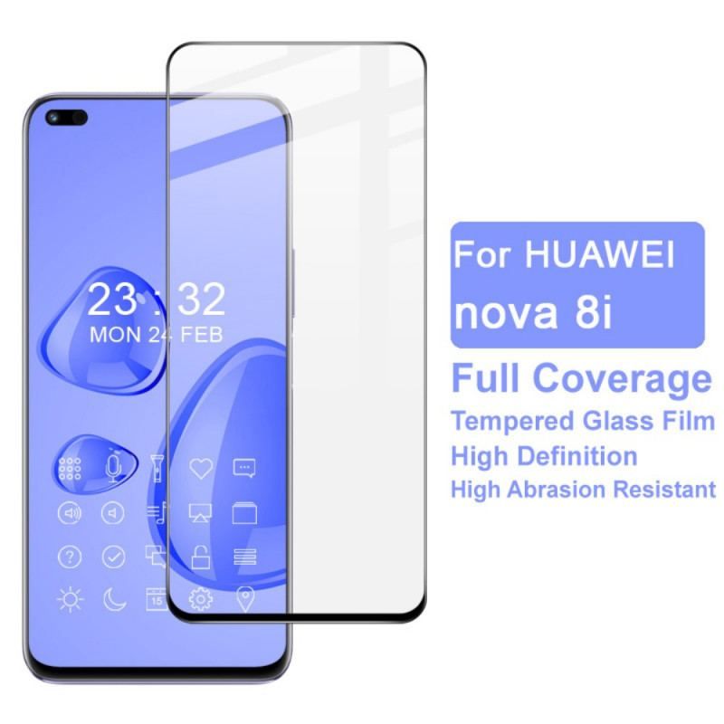 Honor 50 Lite / Huawei Nova 8I Black Edge Skærmbeskytter I Hærdet Glas