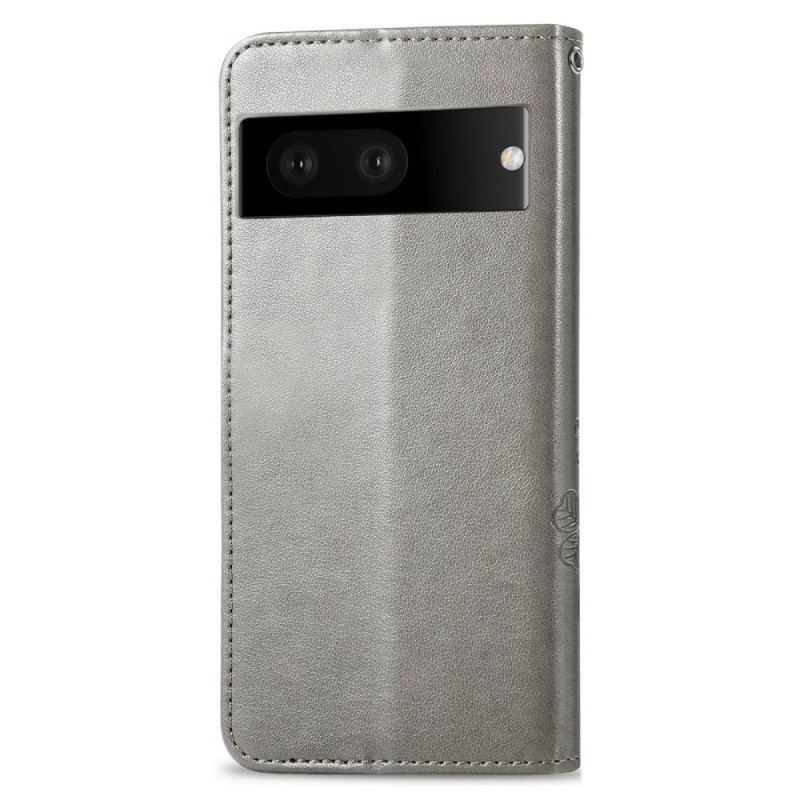 Læder Cover Google Pixel 7 Asiatiske Blomster