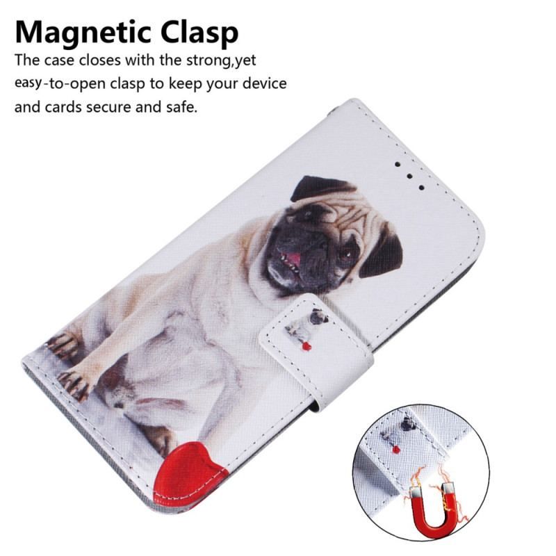 Læder Cover Google Pixel 7 Mops Hund