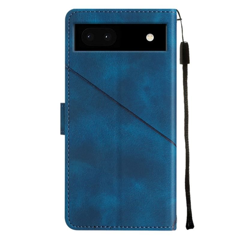 Læder Cover Google Pixel 7A Med Snor Strappy 70'er Stil