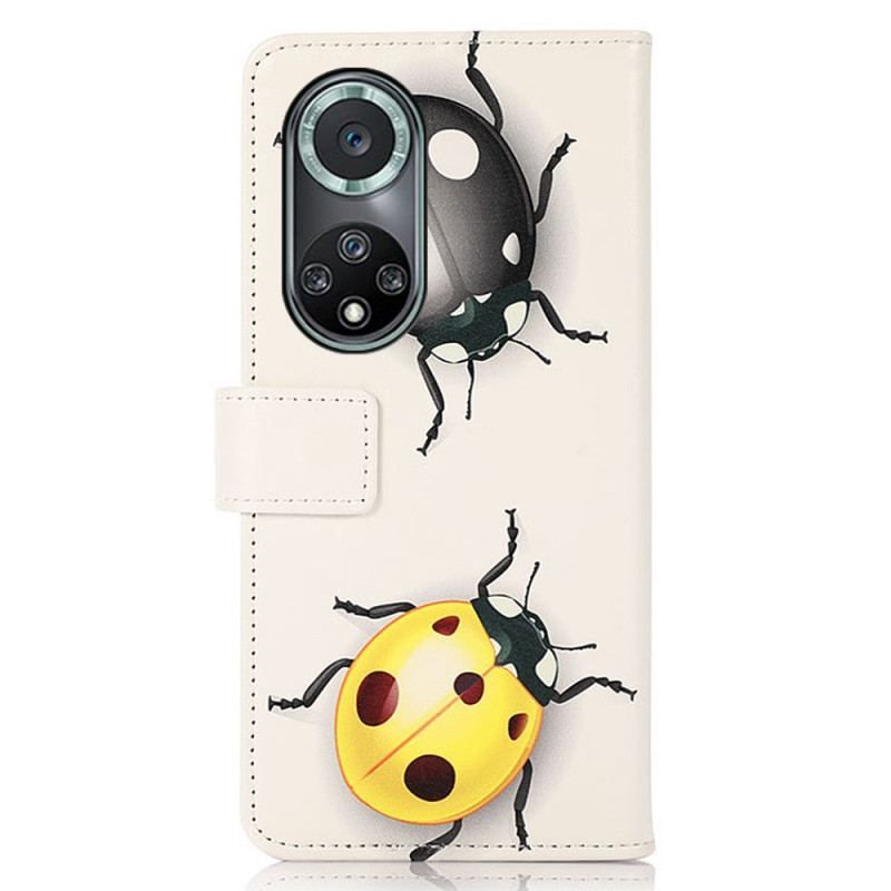 Læder Cover Honor 50 Pro Pro Ladybugs